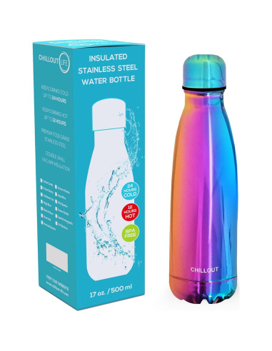 Botella de Agua CHILLOUT LIFE 500ml Acero Inoxidable Aislada