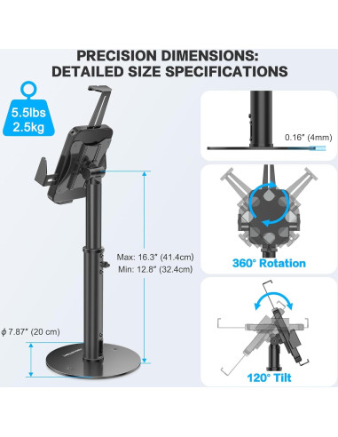 Soporte Kiosco para Tabletas AboveTEK TH-338 - Antirrobo 7.9-11"