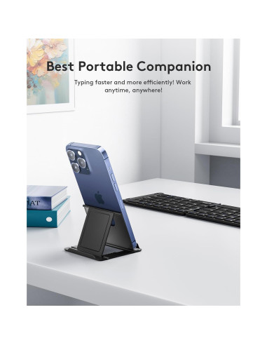 Teclado Bluetooth Plegable Samsers Negro - Portátil y Recargable