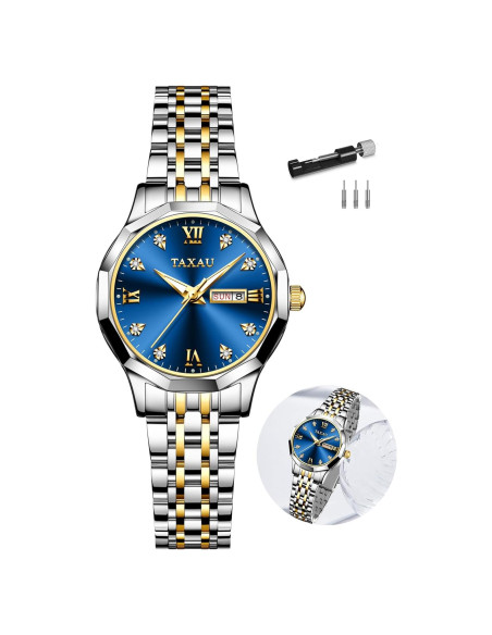Reloj de Vestido Taxau Dama Acero Inoxidable Impermeable Reloj de Vestido Taxau Dama Acero Inoxidable Impermeable