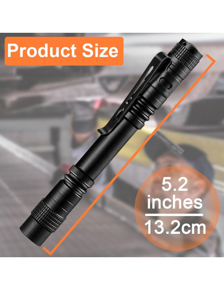 2 Linternas LED de Bolsillo ATZNZIK 13.21 cm Ultra Brillantes 2 Linternas LED de Bolsillo ATZNZIK 13.21 cm Ultra Brillantes