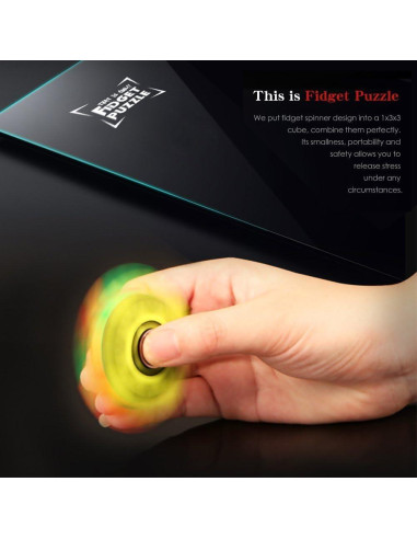 Cubo Fidget Spinner D-FantiX 1x3x3 Antiestrés Portátil