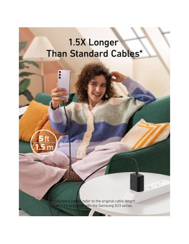 Cargador Anker 25W USB-C Rápido + 2 Cables de 5 pies
