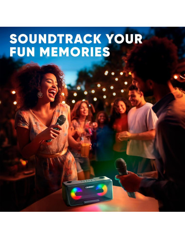 Karaoke MASINGO Presto G2 con 2 Micrófonos Inalámbricos