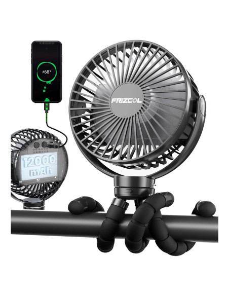 Ventilador Portátil FRIZCOL 12000mAh Recargable USB 65H Ventilador Portátil FRIZCOL 12000mAh Recargable USB 65H