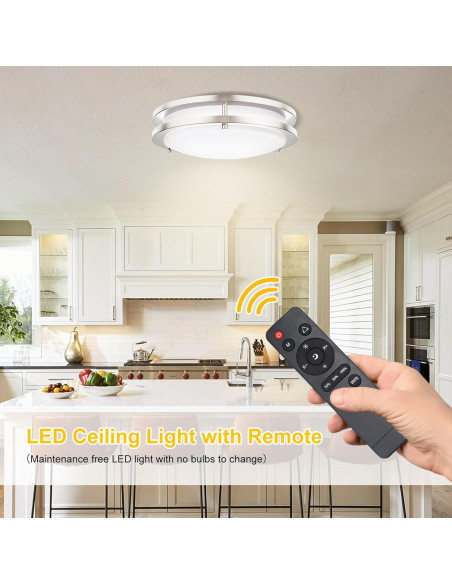 Luz de Techo LED Kalium 25cm con Control Remoto 18W 3000K-6000K Luz de Techo LED Kalium 25cm con Control Remoto 18W 3000K-6000K