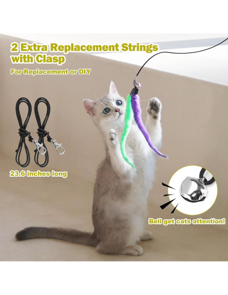 Juguete Interactivo para Gatos MeoHui Varita Telescópica Juguete Interactivo para Gatos MeoHui Varita Telescópica