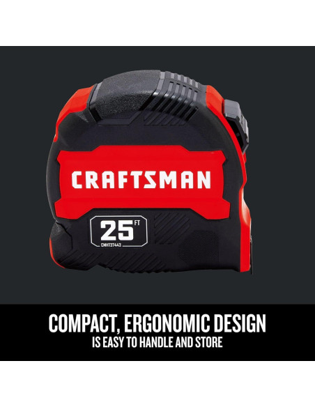 Cinta Métrica CRAFTSMAN 7.6m Retráctil con Fracciones Cinta Métrica CRAFTSMAN 7.6m Retráctil con Fracciones