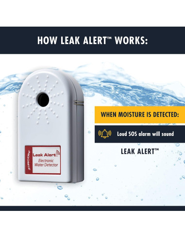 Detector de Fugas de Agua Zircon Leak Alert 2 Paquete 90dB
