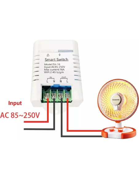 Interruptor Inteligente MHCOZY 16A WiFi Control Temperatura Interruptor Inteligente MHCOZY 16A WiFi Control Temperatura