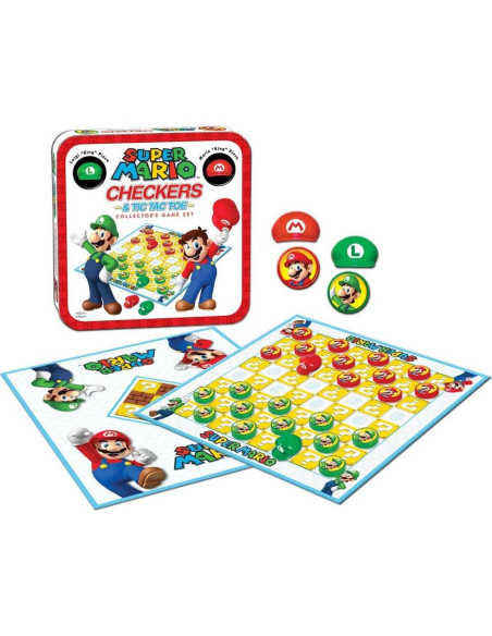 Juego de Damas y Tres en Raya Super Mario Bros - Colección Juego de Damas y Tres en Raya Super Mario Bros - Colección