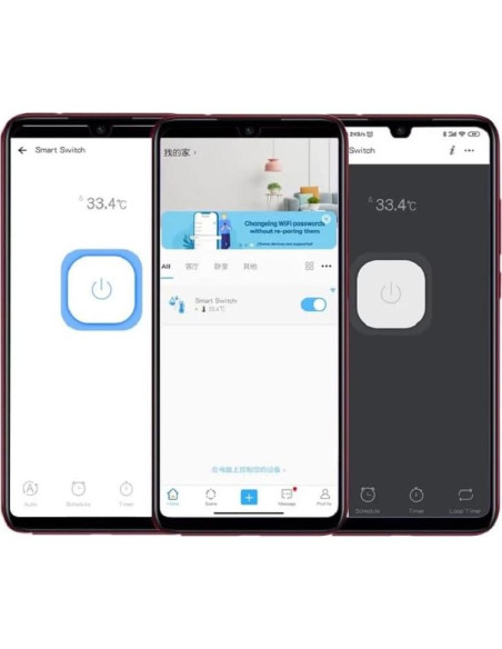 Interruptor Inteligente MHCOZY 16A WiFi Control Temperatura Interruptor Inteligente MHCOZY 16A WiFi Control Temperatura