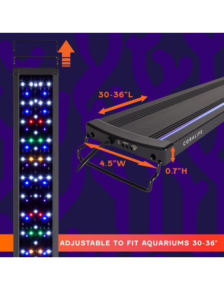 Lámpara LED Inteligente Coralife 76-91 cm WiFi/Bluetooth Lámpara LED Inteligente Coralife 76-91 cm WiFi/Bluetooth
