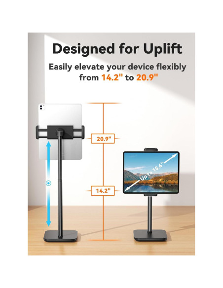 Soporte Ajustable para iPad Tounee AS029 53 cm Negro Soporte Ajustable para iPad Tounee AS029 53 cm Negro