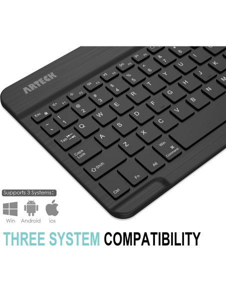 Teclado Inalámbrico Bluetooth Arteck HB030B Retroiluminado 7 Colores Teclado Inalámbrico Bluetooth Arteck HB030B Retroiluminado 7 Colores