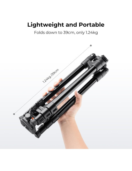 Trípode K&F Concept 76" (195cm) para Cámara DSLR 8kg Trípode K&F Concept 76" (195cm) para Cámara DSLR 8kg