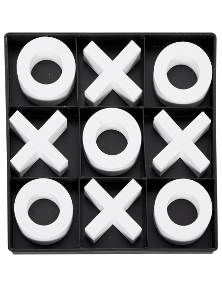 Juego de Tic Tac Toe Deco 79 de Madera Negro 30,48 cm Juego de Tic Tac Toe Deco 79 de Madera Negro 30,48 cm