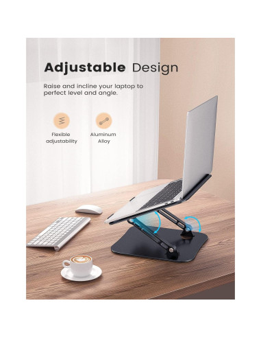 Soporte Ajustable para Laptop JOIOT Plegable Negro 11-16"