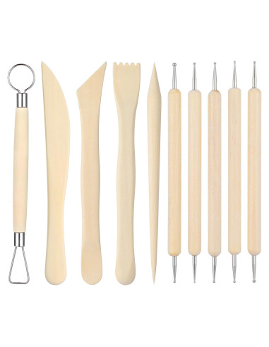 Kit de Herramientas de Escultura de Arcilla LLOUSSAK 10 Piezas