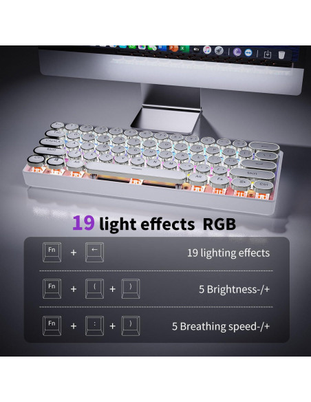 Teclado Mecánico Inalámbrico EWEADN G61 Mini 60% RGB Teclado Mecánico Inalámbrico EWEADN G61 Mini 60% RGB