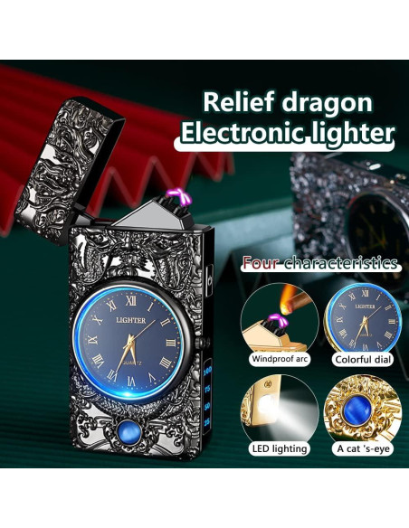 Encendedor SKRFIRE Dragon Eléctrico USB con Luz LED Encendedor SKRFIRE Dragon Eléctrico USB con Luz LED