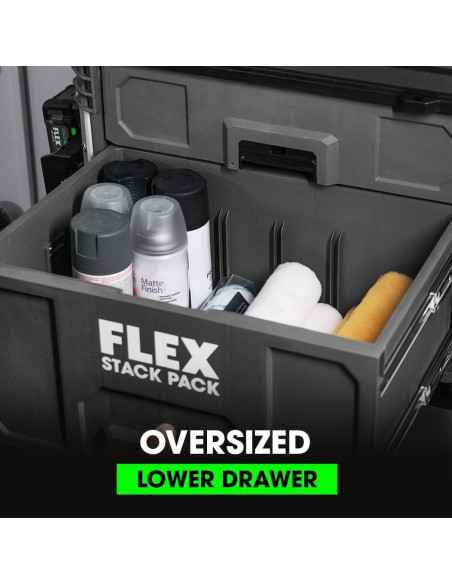 Caja de Herramientas FLEX 2 Cajones 31.75 kg Gris/Negro Caja de Herramientas FLEX 2 Cajones 31.75 kg Gris/Negro