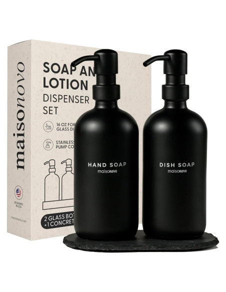 Juego de dispensadores de jabón MaisoNovo 2 piezas 500 ml