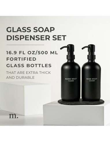 Juego de dispensadores de jabón MaisoNovo 2 piezas 500 ml