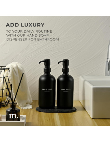 Juego de dispensadores de jabón MaisoNovo 2 piezas 500 ml