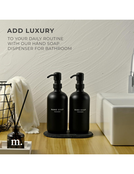 Juego de dispensadores de jabón MaisoNovo 2 piezas 500 ml