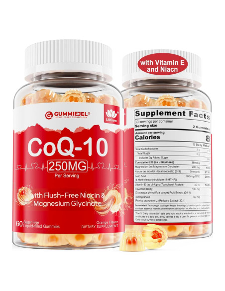 Gomitas de CoQ10 250mg LILICARE Sin Azúcar 60 Unidades Gomitas de CoQ10 250mg LILICARE Sin Azúcar 60 Unidades