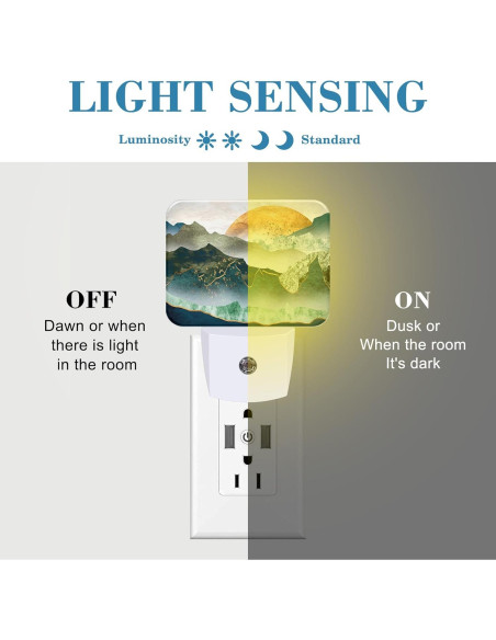 Luz Nocturna Enchufable Green Mountains con Sensor LED Luz Nocturna Enchufable Green Mountains con Sensor LED