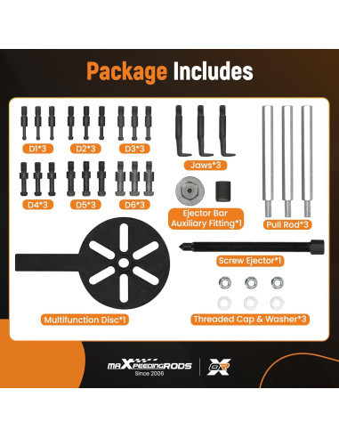 Extractor de Rodamientos maXpeedingrods 21 en 1 con Ganchos