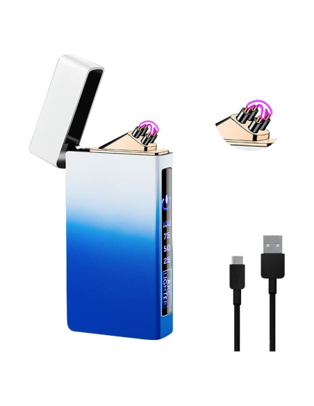 Encendedor Electrónico TIKIUKI Doble Arco Recargable USB Encendedor Electrónico TIKIUKI Doble Arco Recargable USB