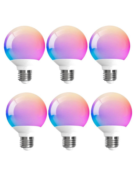 Bombillas LED G25 iLC, 6W, 600LM, 16M colores, control app Bombillas LED G25 iLC, 6W, 600LM, 16M colores, control app
