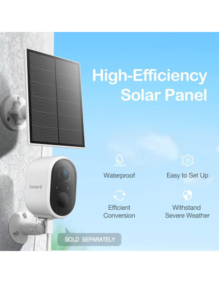 Panel Solar Sense-U 3.3W USB-B para Cámaras de Seguridad Panel Solar Sense-U 3.3W USB-B para Cámaras de Seguridad