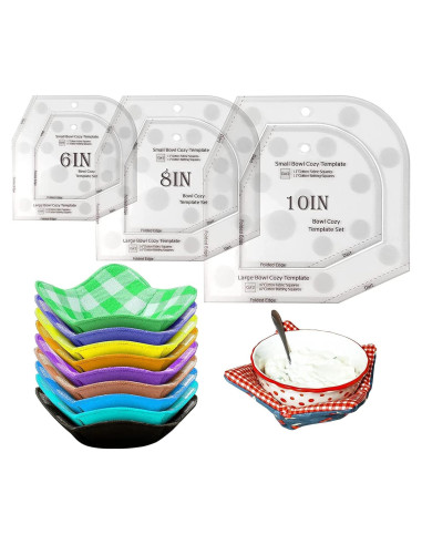 Conjunto de Plantillas para Bowl Cozy OFFTESTY 3 Piezas Acrílico