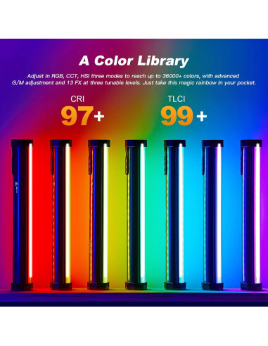 Tubo de Luz RGB Godox TL30 8W 2700-6500K Batería 2900mAh