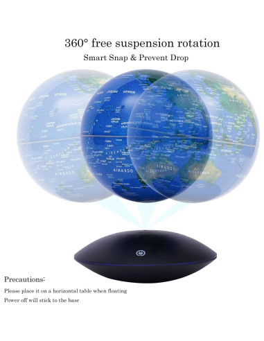 Globo Flotante Magnético LIQUTIYS 15,24 cm LED Azul
