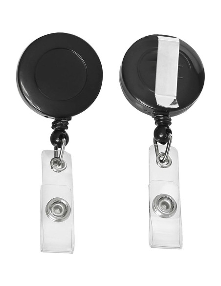 Clips Retráctiles JANYUN 50 Pcs para Identificación Negro Clips Retráctiles JANYUN 50 Pcs para Identificación Negro