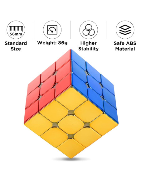 Cubo D-FantiX 3x3 Magnético Reflectante para Niños y Adultos Cubo D-FantiX 3x3 Magnético Reflectante para Niños y Adultos