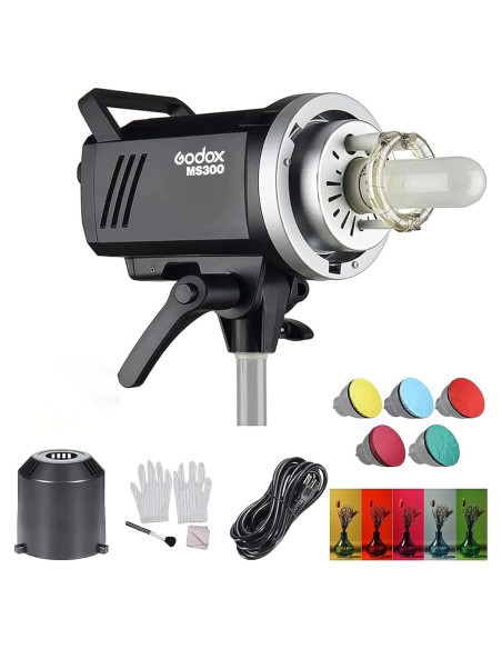 Godox MS300 Luz Estroboscópica 300Ws 5600K con Montura Bowens Godox MS300 Luz Estroboscópica 300Ws 5600K con Montura Bowens