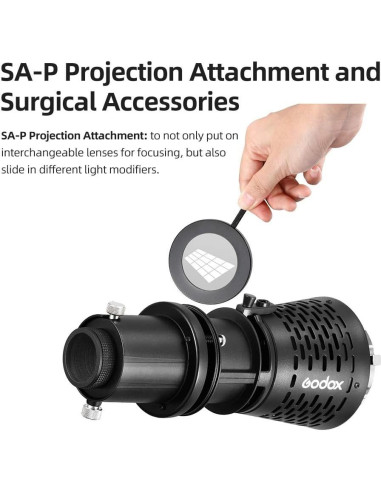Kit Godox SA-17 con proyector SA-P y accesorios de luz