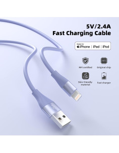 Cargador Lightning SwaggWood 10FT MFi para iPhone Multicolor 2
