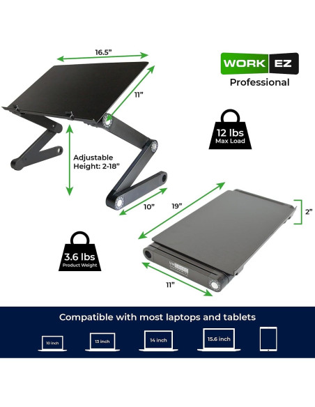 Soporte de Laptop Ajustable Uncaged Ergonomics - Negro Soporte de Laptop Ajustable Uncaged Ergonomics - Negro