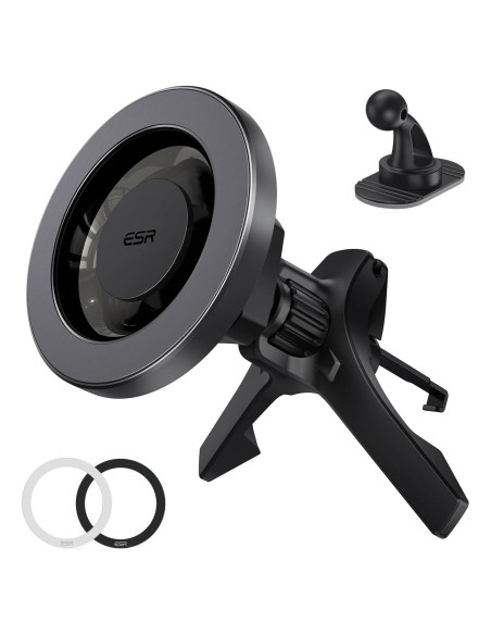 Soporte para coche ESR MagSafe negro para smartphones Soporte para coche ESR MagSafe negro para smartphones
