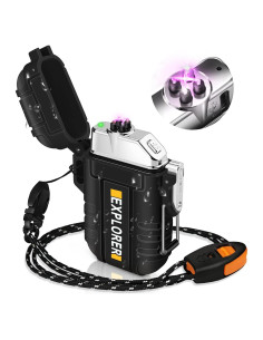 Encendedor Lafagiet F13 Negro a Prueba de Agua USB Eléctrico