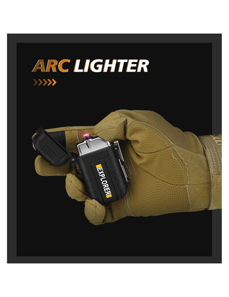 Encendedor Lafagiet F13 Negro a Prueba de Agua USB Eléctrico Encendedor Lafagiet F13 Negro a Prueba de Agua USB Eléctrico