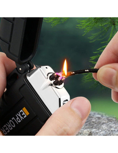 Encendedor Lafagiet F13 Negro a Prueba de Agua USB Eléctrico Encendedor Lafagiet F13 Negro a Prueba de Agua USB Eléctrico