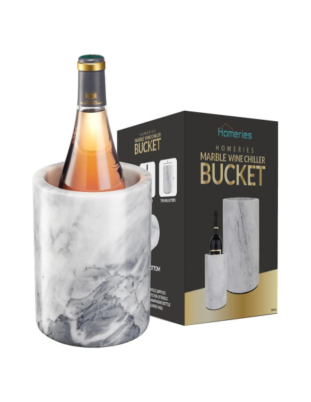 Cubo Enfriador de Vino Homeries de Mármol - 2.79 kg - 12.7x17.8 cm Cubo Enfriador de Vino Homeries de Mármol - 2.79 kg - 12.7x17.8 cm